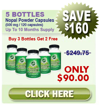 Existing Client Special - 5 Bottles Nopal (120 caps / 500 mg)